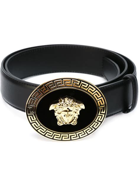 Versace: Black Medusa Belt 